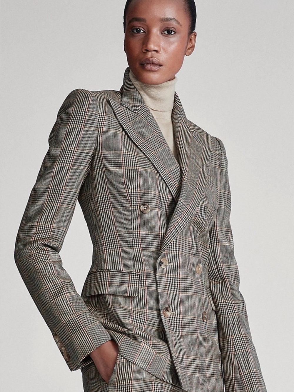 Ralph Lauren Purple Label Women’s Camden Glen Plaid Wool Blazer | Size 8 - Picture 3 of 11